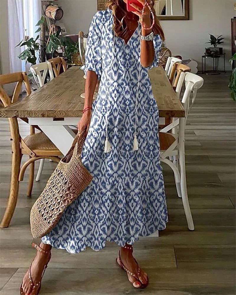 Women’s Bohemian Pattern Maxi Dress
