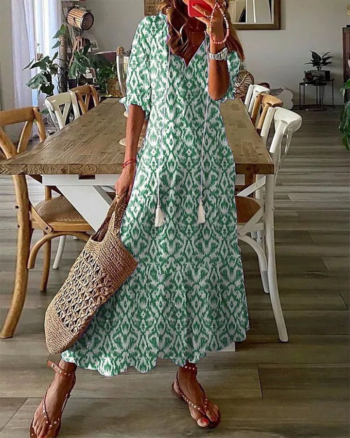 Women’s Bohemian Pattern Maxi Dress