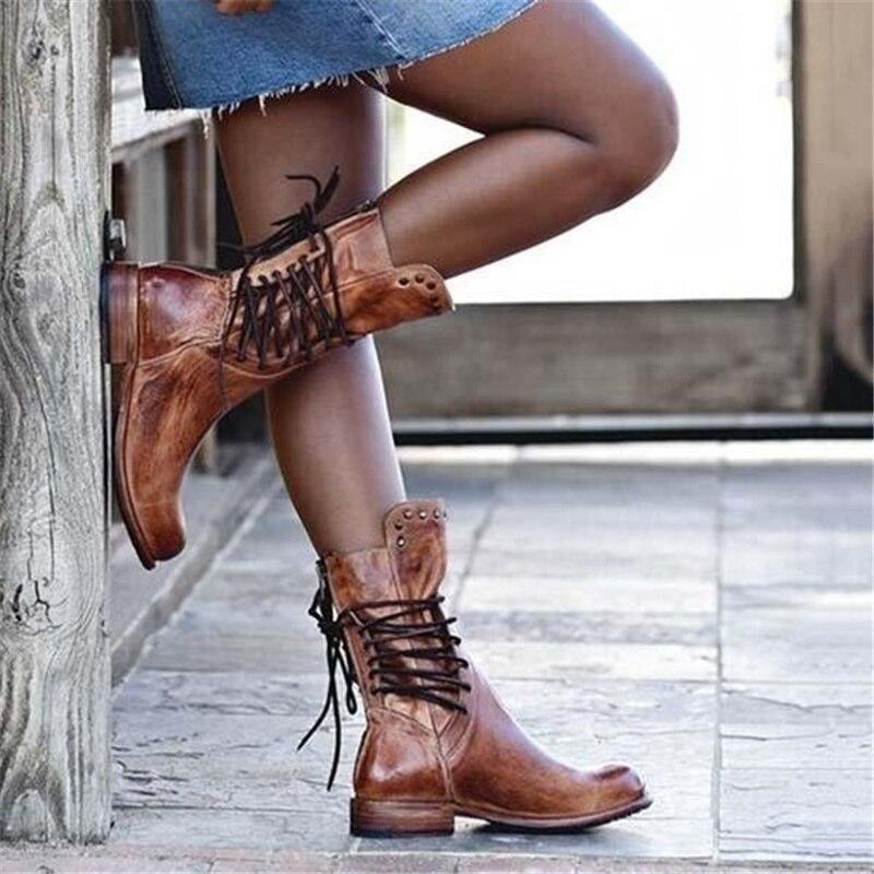 Rowan | Vintage Lace-Up Leather Boots