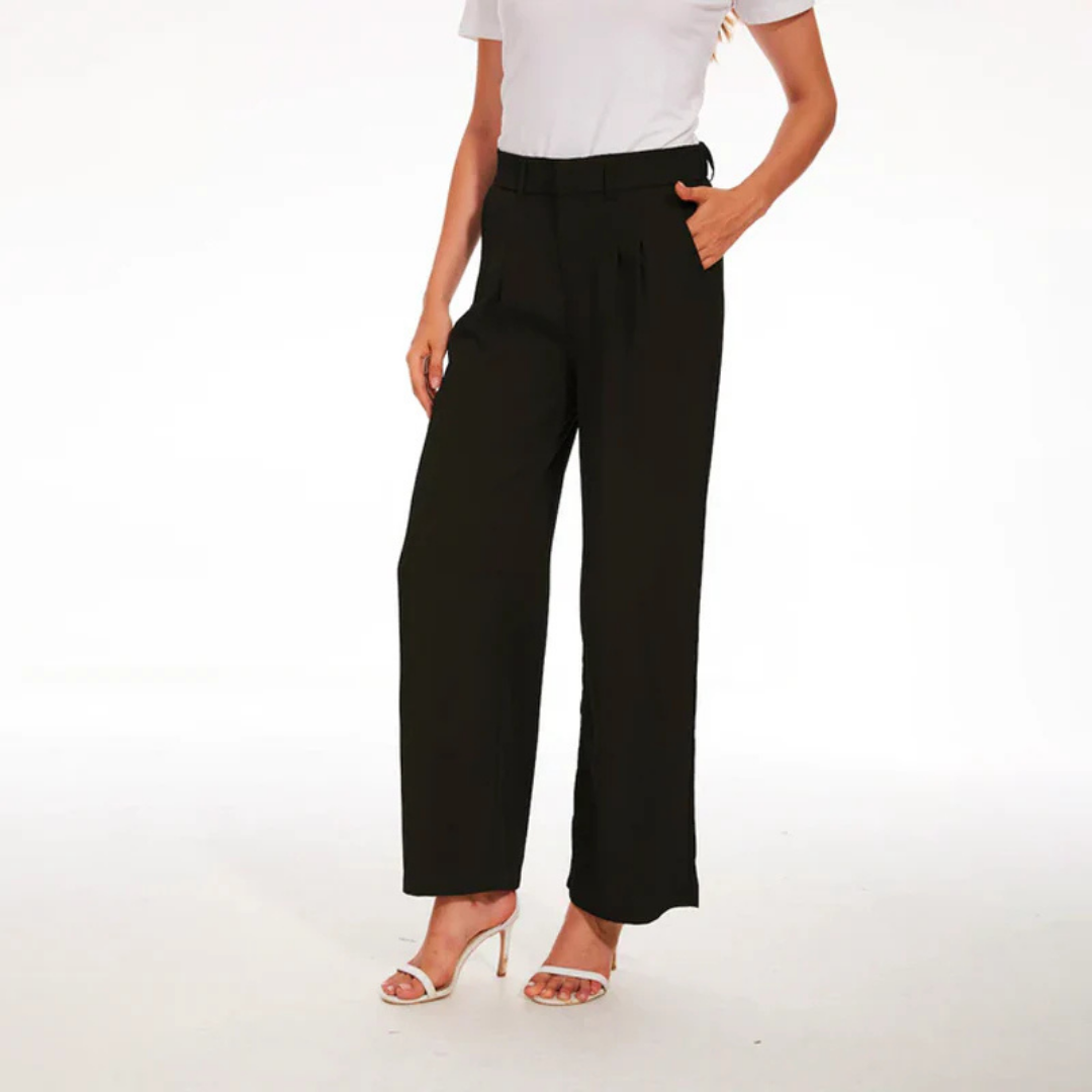 Elvaira High-Waist Wide Leg Trousers | Women’s Chic Tailored Wear