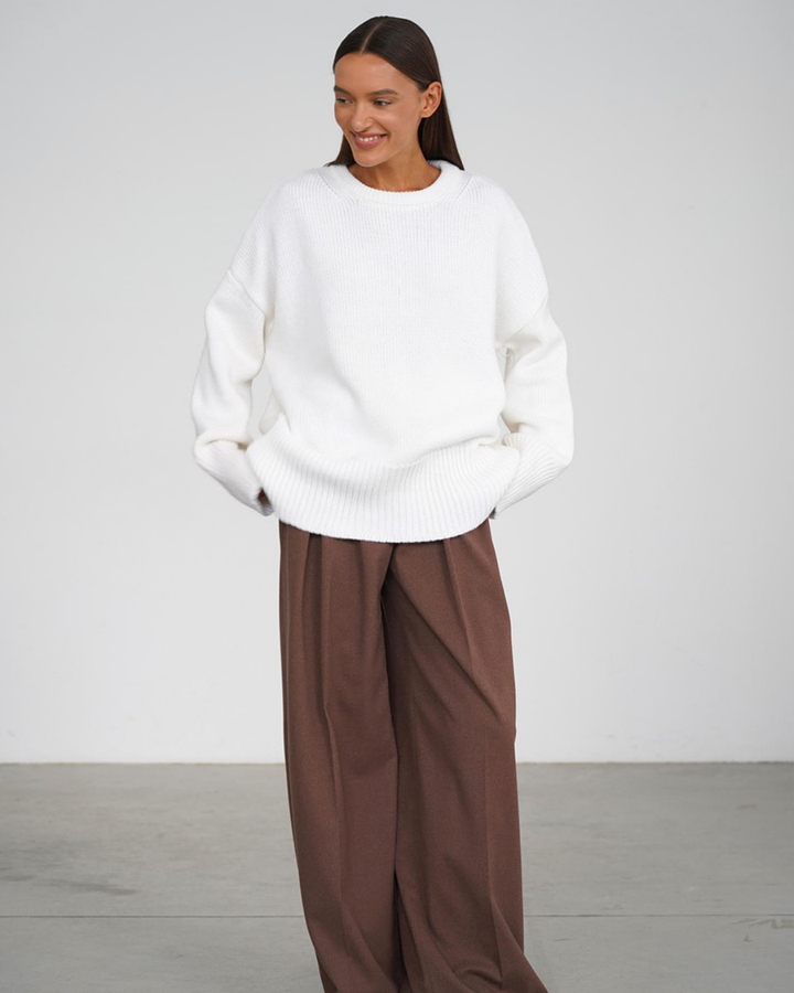 Marcelline Cozy Knit Sweater | Women’s Minimalist Relaxed Knitwear