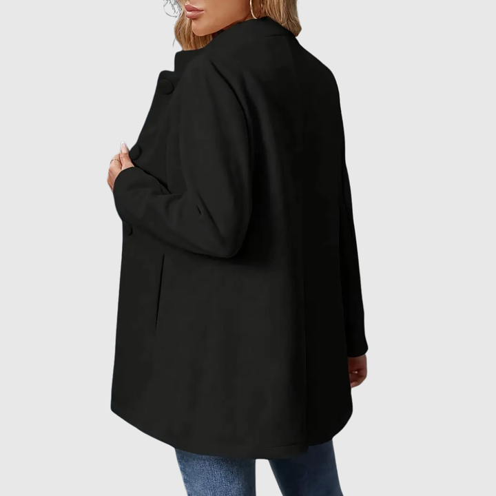 Marcellin Buttoned Stand-Collar Coat | Elegant Structured Outerwear