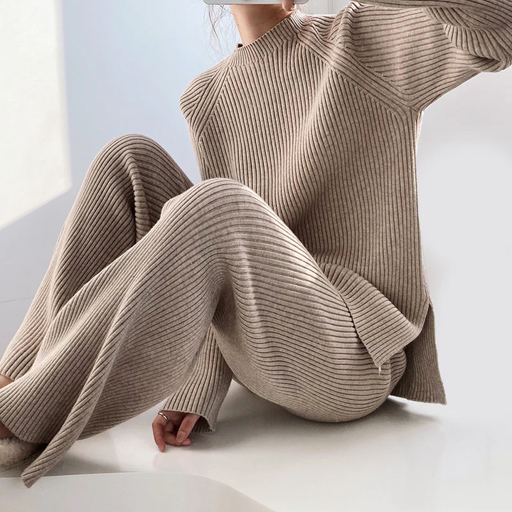 Elara Ribbed Knit Lounge Set | Relaxed Daily Comfort