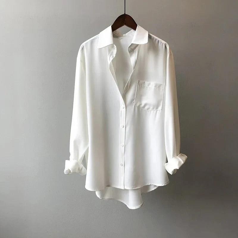Eloria | Chic Oversized Button-Down Blouse