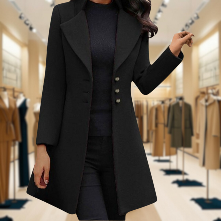 Leontine Long Coat | Women’s Elegant Tailored Style