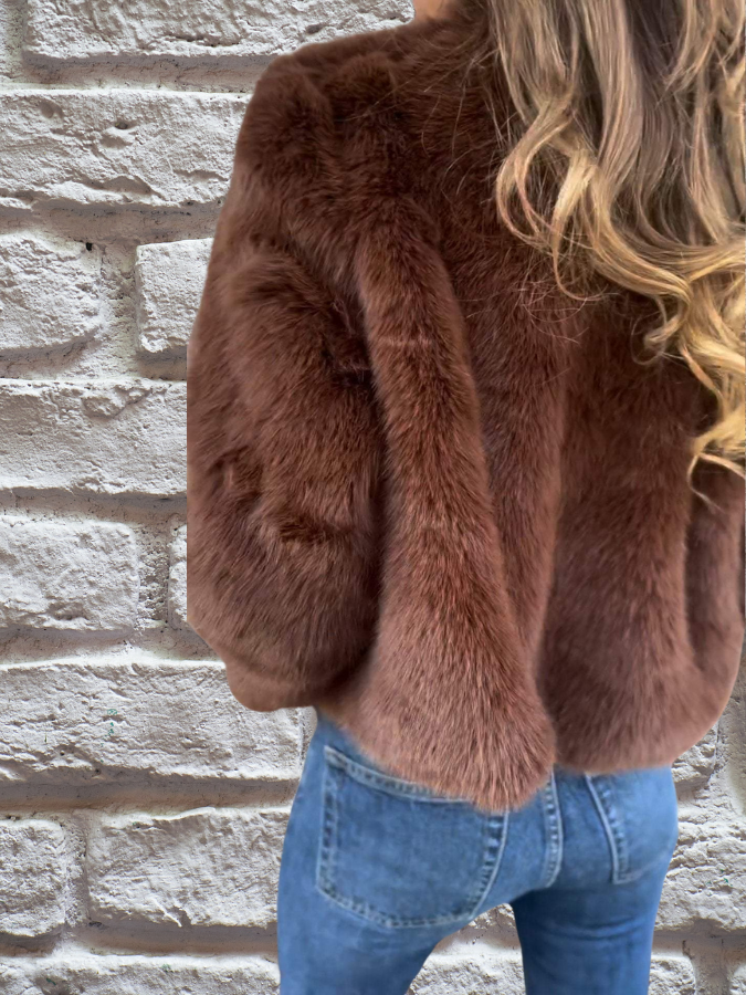 Marcelline Faux-Fur Cropped Jacket | Women’s Luxe Winter Style