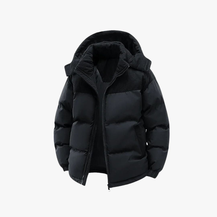 Two-Tone Hooded Puffer Jacket | Men’s Winter Wear