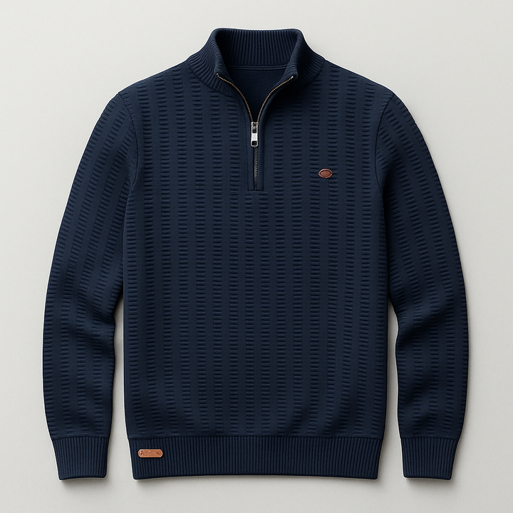 Daven Ribbed Half-Zip Sweater | Effortless Modern Comfort