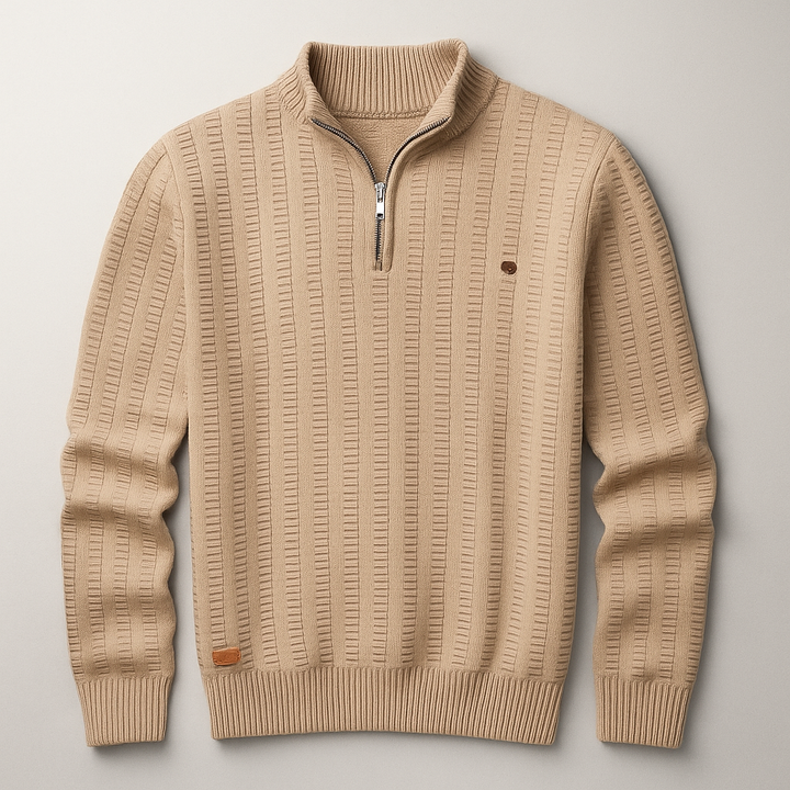Daven Ribbed Half-Zip Sweater | Effortless Modern Comfort