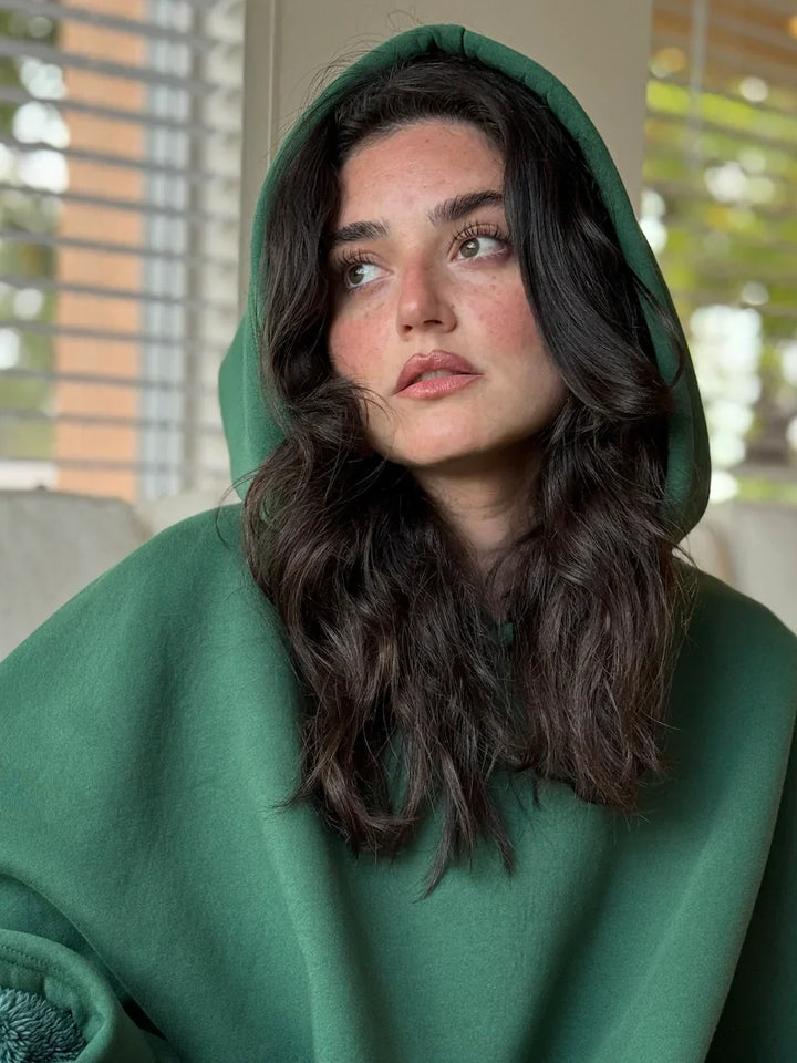 Lunessa Cozy Hooded Lounge Robe | Relaxed Winter Comfort