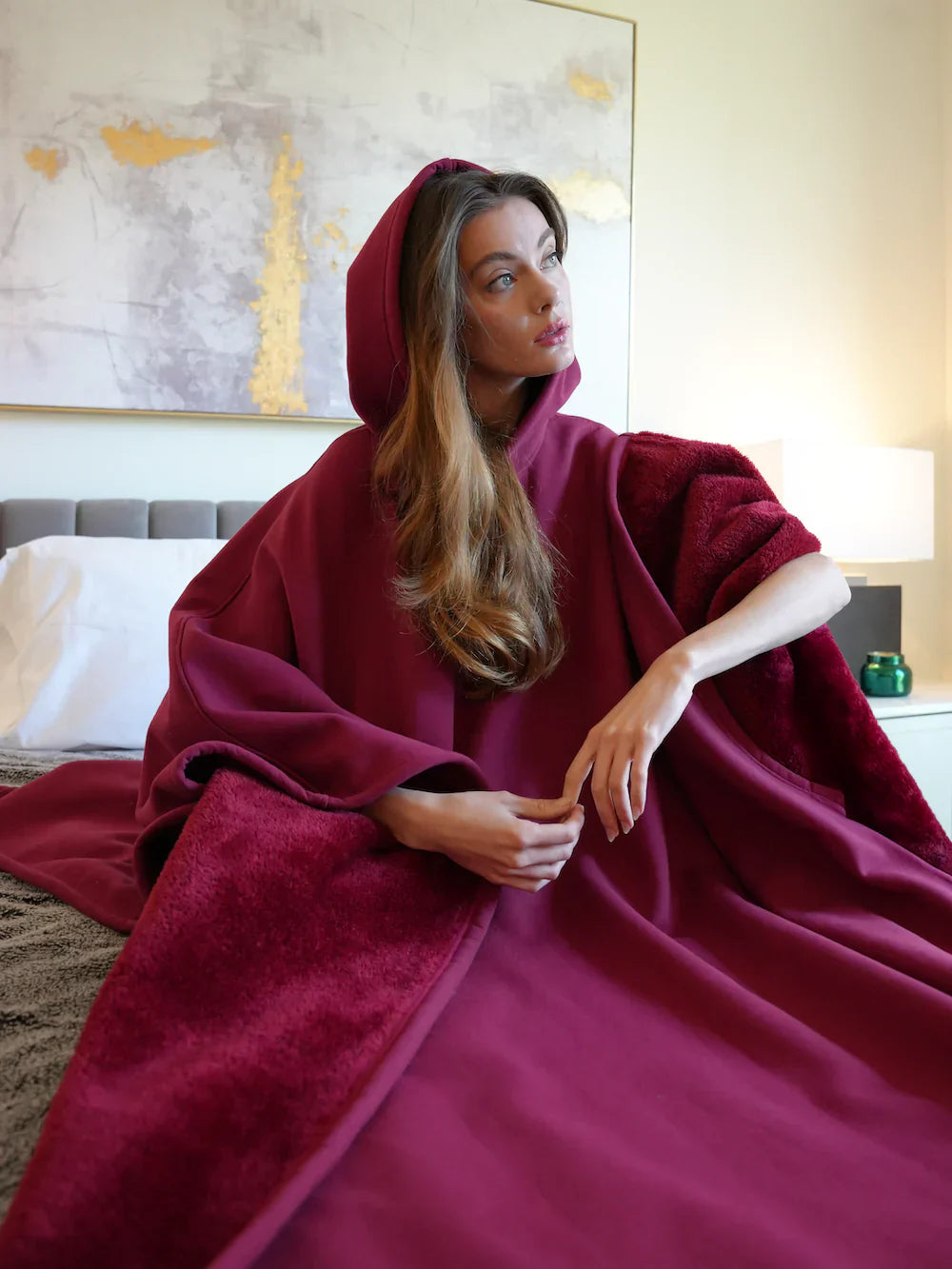 Lunessa Cozy Hooded Lounge Robe | Relaxed Winter Comfort
