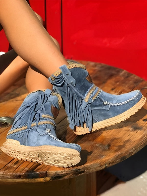 Maelis Fringe Suede Boots | Women’s Boho Everyday Style