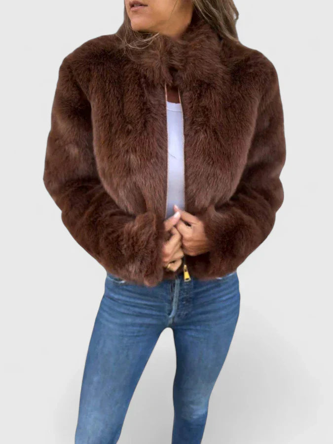 Women’s Plush Zip Jacket | Cozy Statement Outerwear