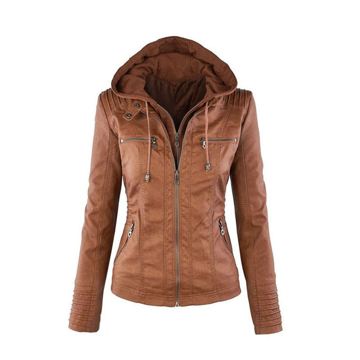 Hooded Leather Jacket | Casual Everyday Outerwear