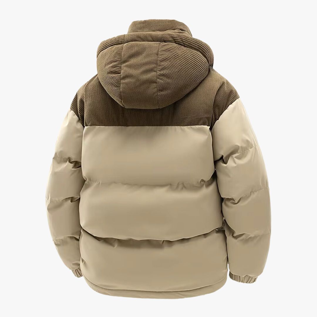 Two-Tone Hooded Puffer Jacket | Men’s Winter Wear