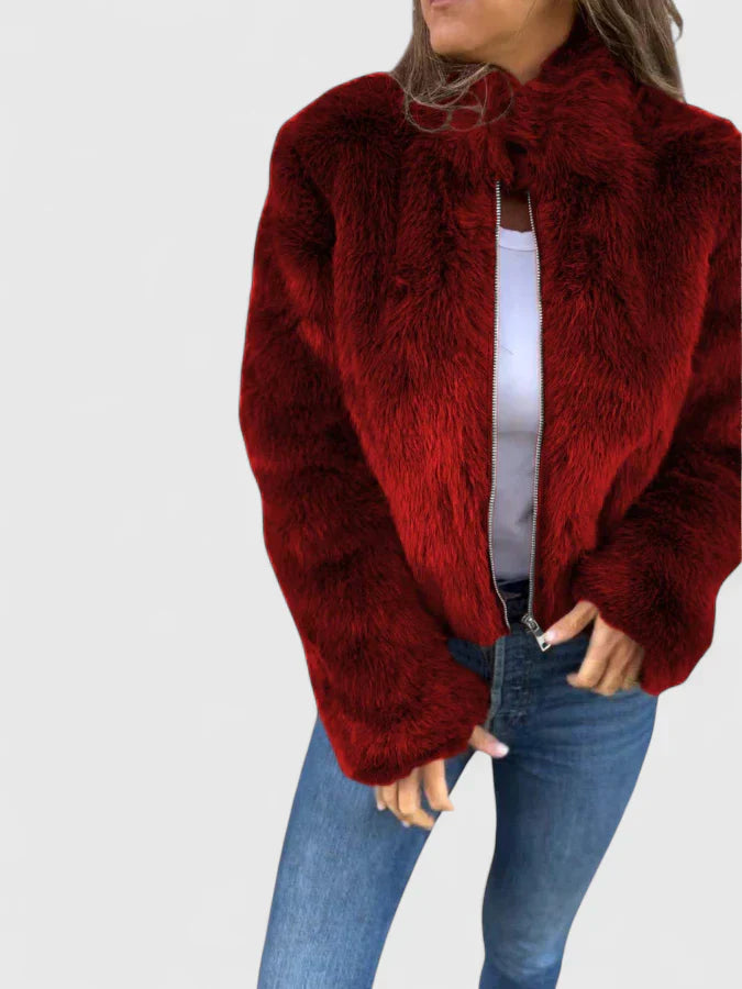 Women’s Plush Zip Jacket | Cozy Statement Outerwear