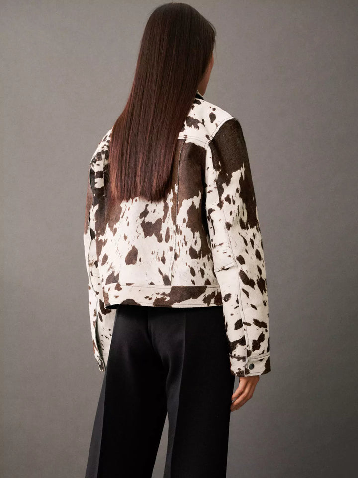 Calandra Cowhide Print Jacket | Bold Contemporary Outerwear