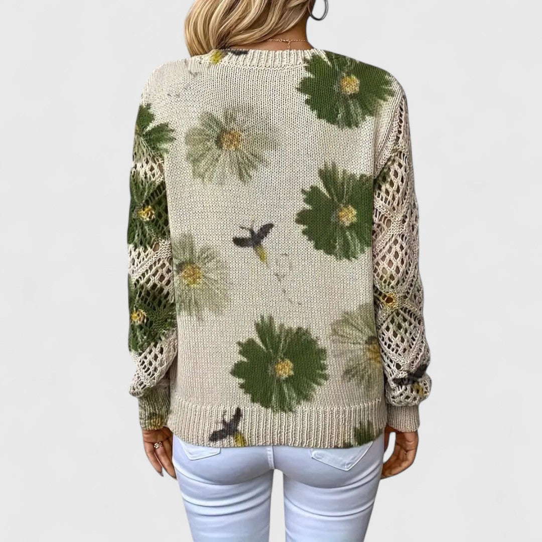Aurelia Knit Jumper | Women’s Floral Crochet Style