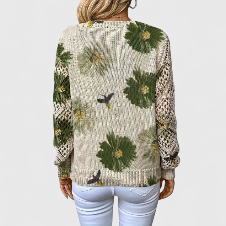 Aurelia Knit Jumper | Women’s Floral Crochet Style