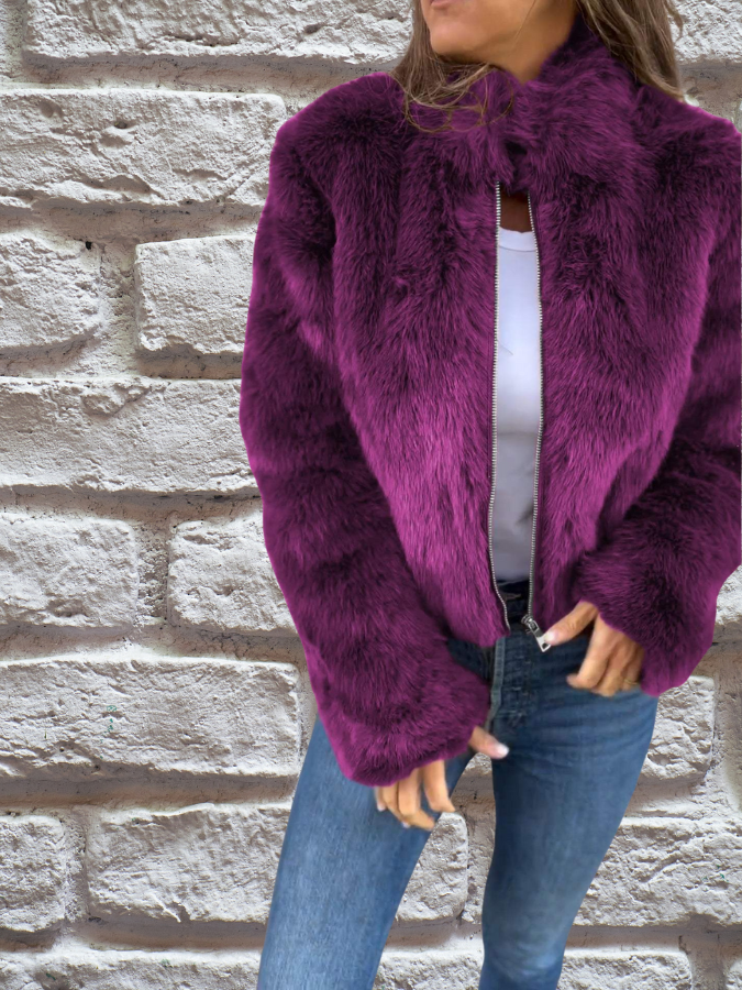 Marcelline Faux-Fur Cropped Jacket | Women’s Luxe Winter Style