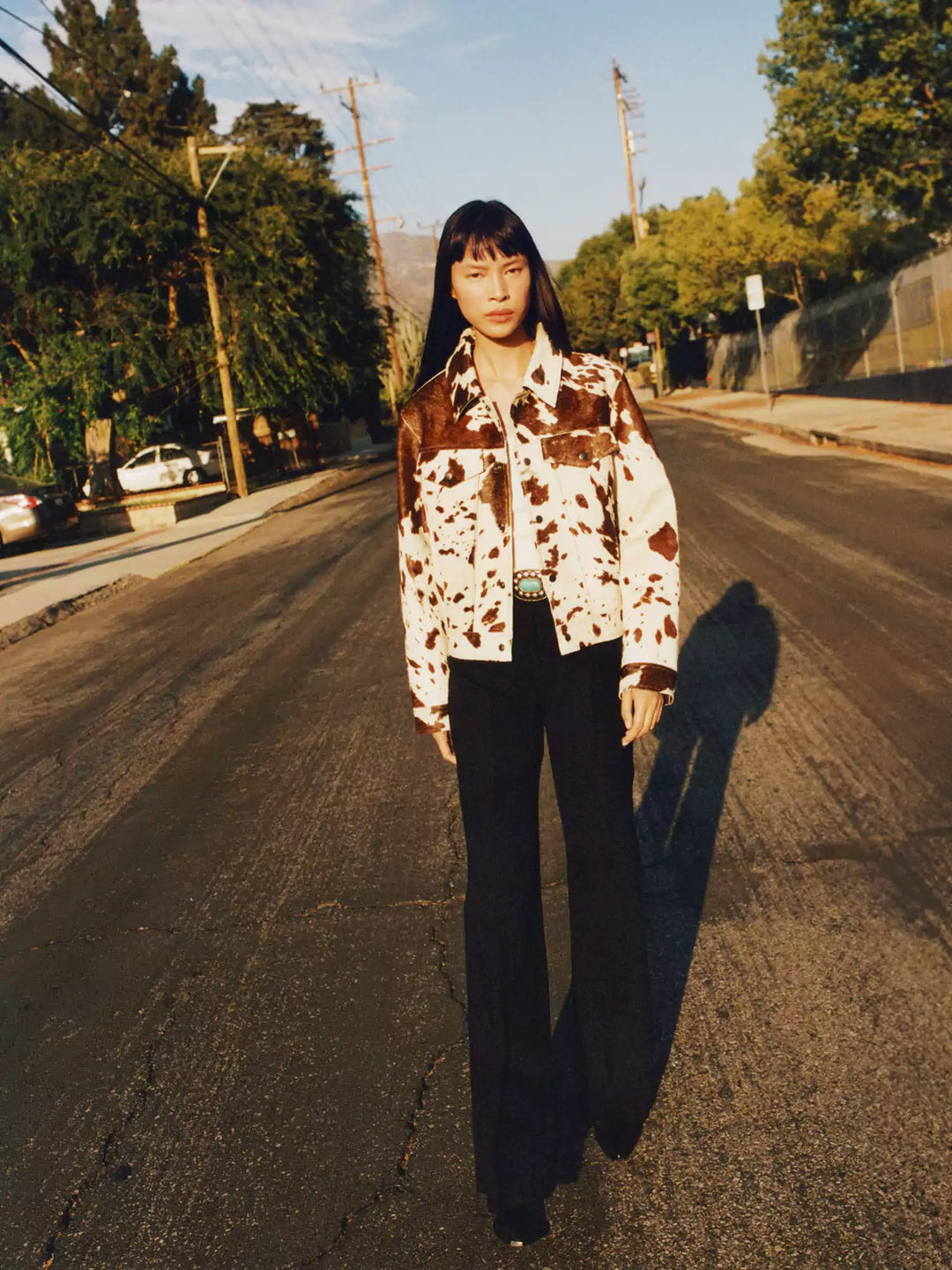 Calandra Cowhide Print Jacket | Bold Contemporary Outerwear