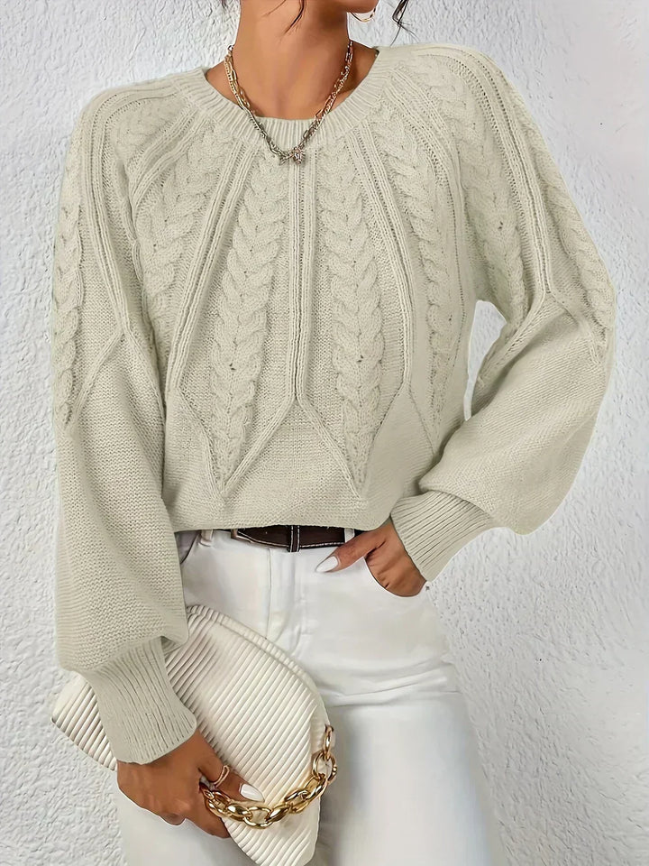 Evelyn Cable-Knit Sweater | Effortless Cozy Everyday Comfort