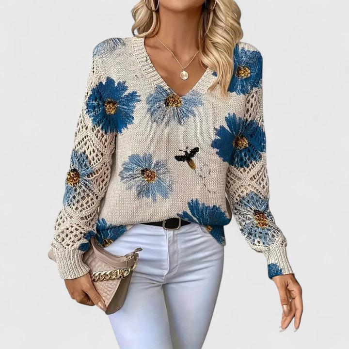 Aurelia Knit Jumper | Women’s Floral Crochet Style