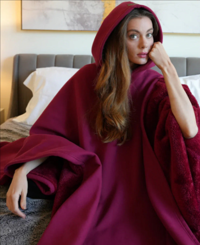 Lunessa Cozy Hooded Lounge Robe | Relaxed Winter Comfort