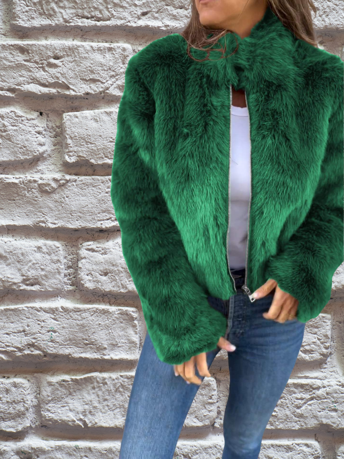 Marcelline Faux-Fur Cropped Jacket | Women’s Luxe Winter Style