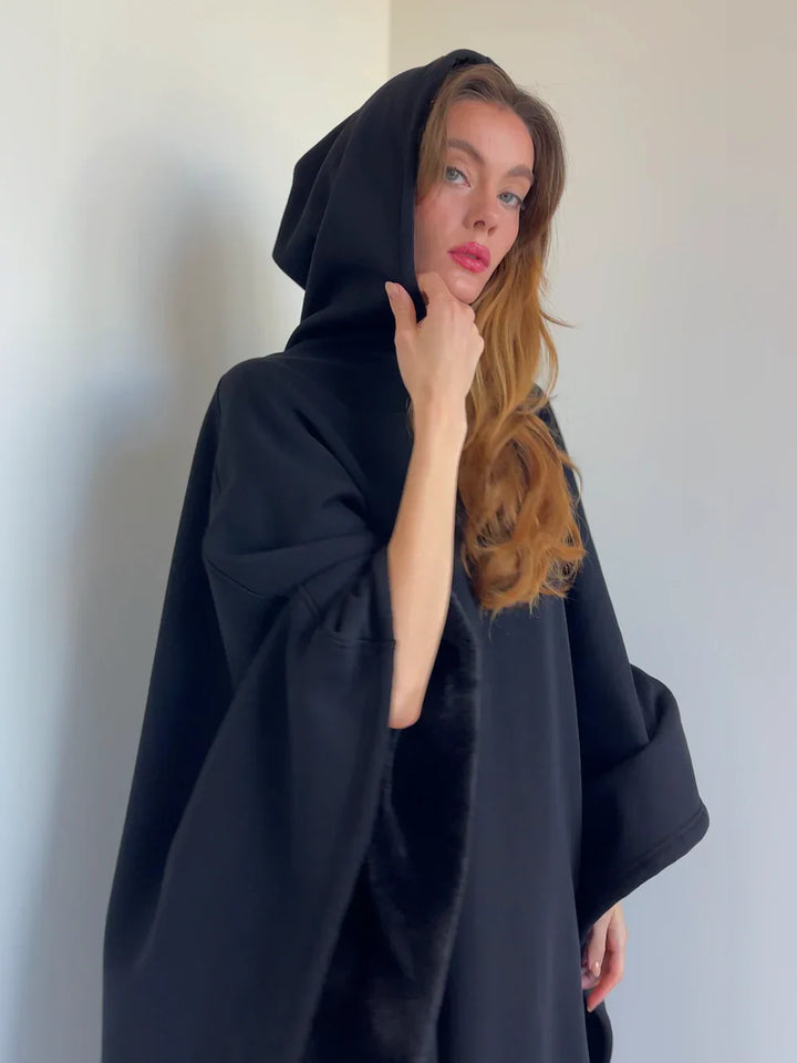 Lunessa Cozy Hooded Lounge Robe | Relaxed Winter Comfort