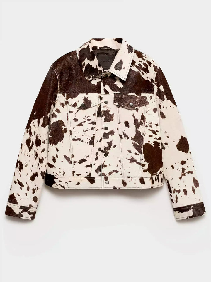 Calandra Cowhide Print Jacket | Bold Contemporary Outerwear