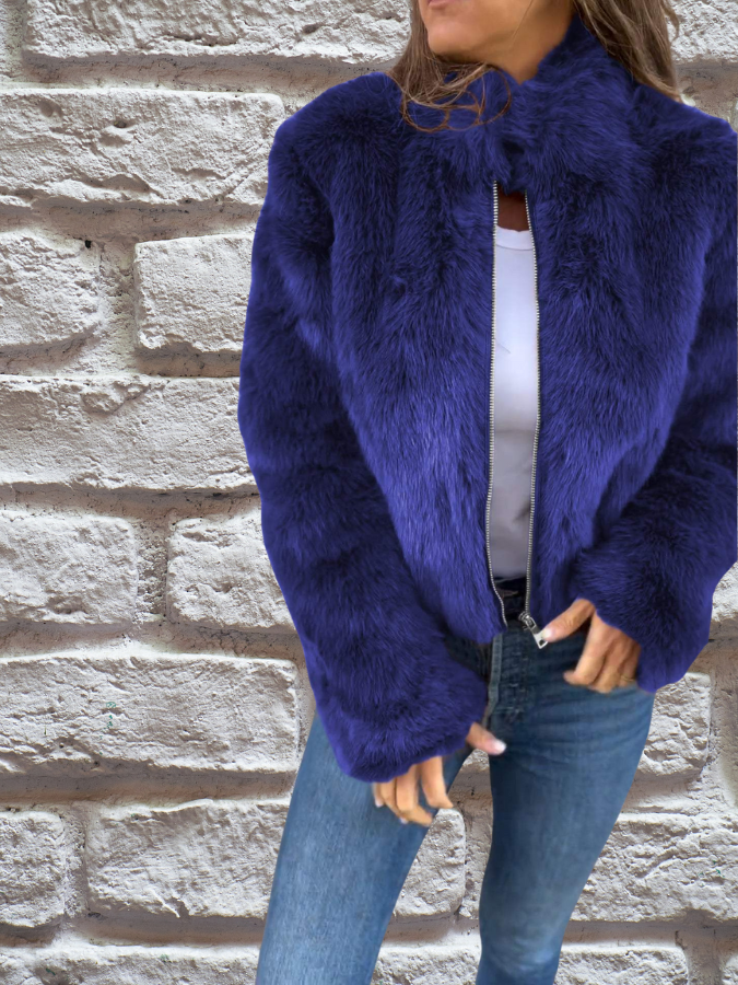 Marcelline Faux-Fur Cropped Jacket | Women’s Luxe Winter Style