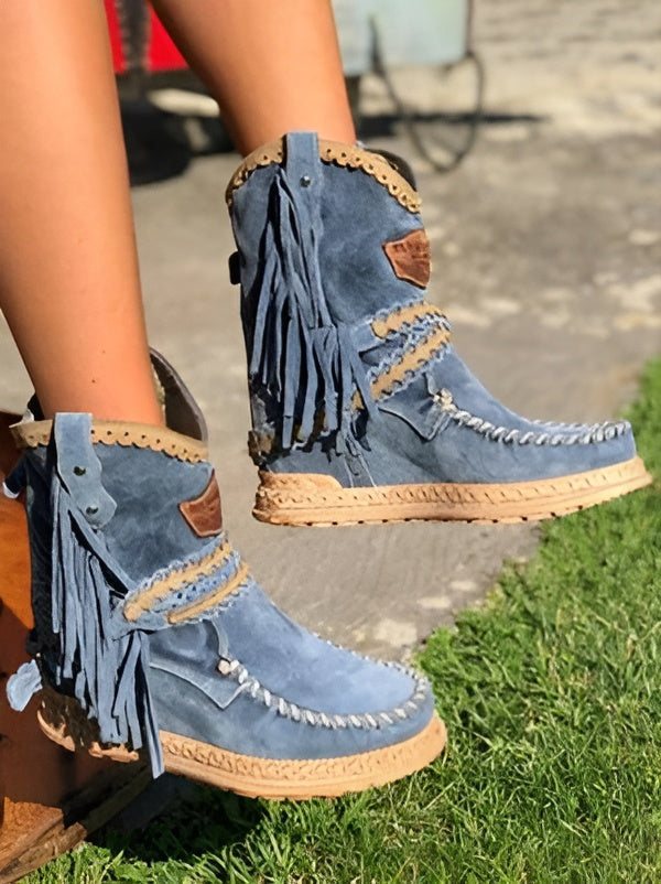 Maelis Fringe Suede Boots | Women’s Boho Everyday Style
