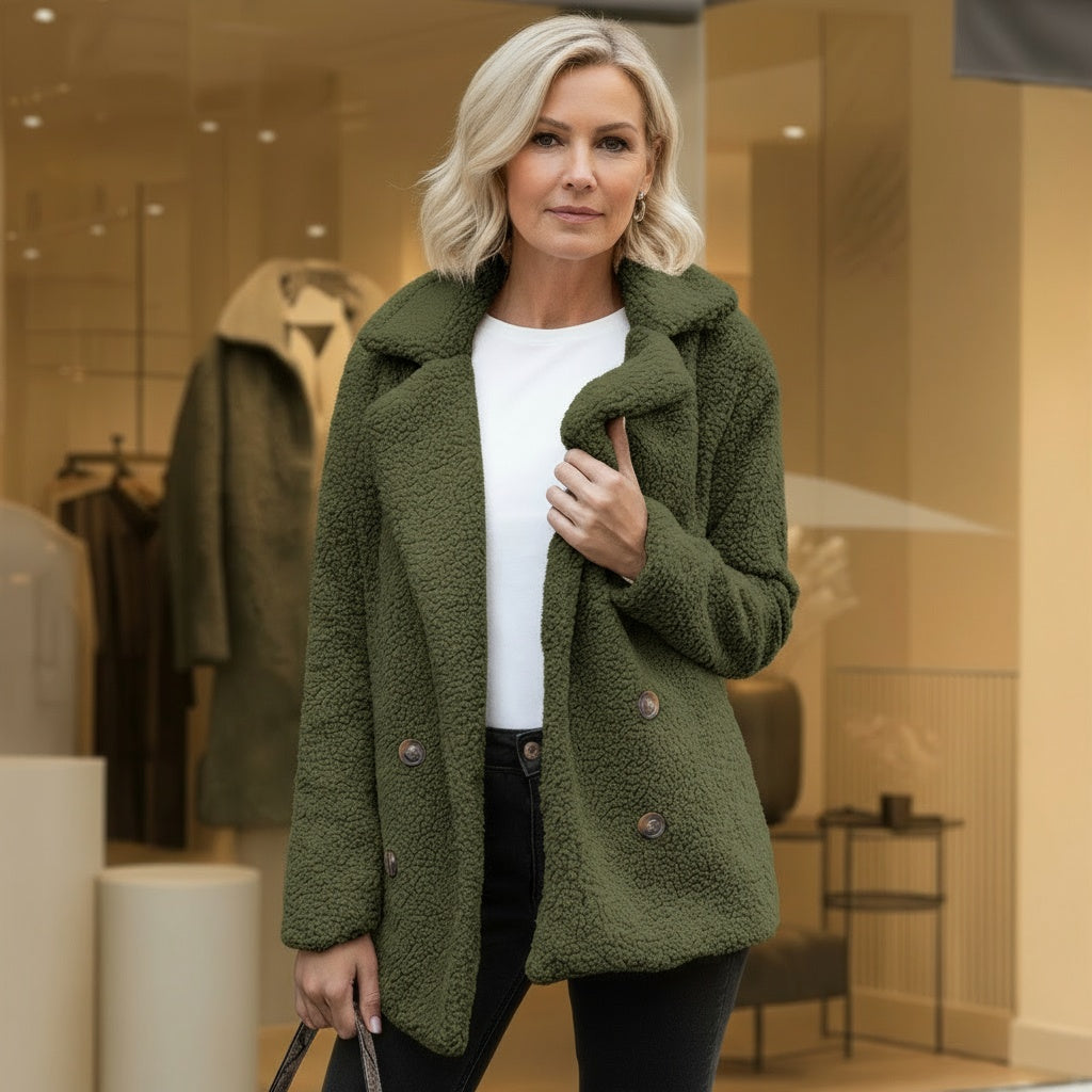 Elora Soft-Touch Teddy Coat | Cozy Plush Outerwear