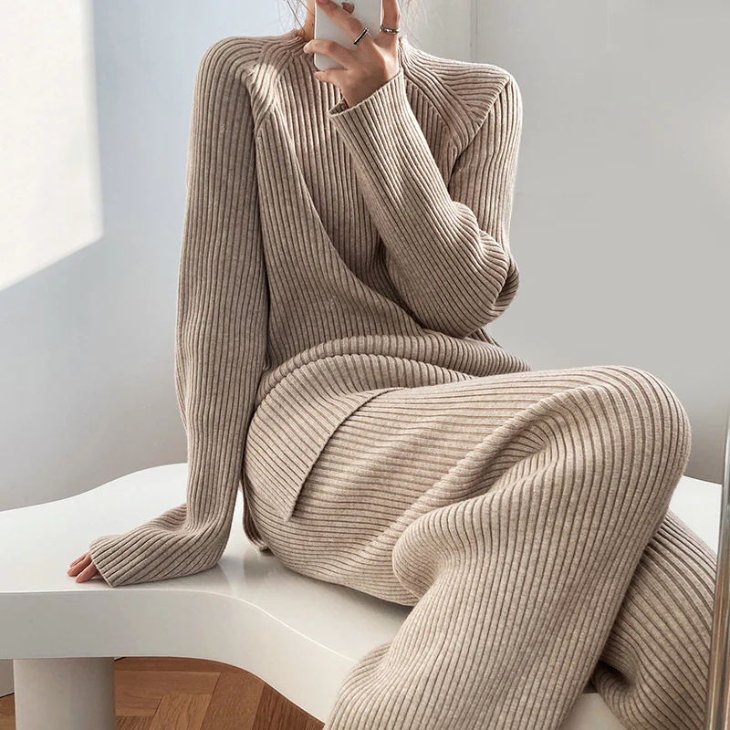 Elara Ribbed Knit Lounge Set | Relaxed Daily Comfort