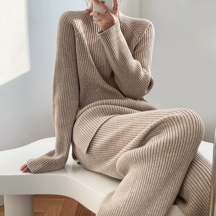 Elara Ribbed Knit Lounge Set | Relaxed Daily Comfort