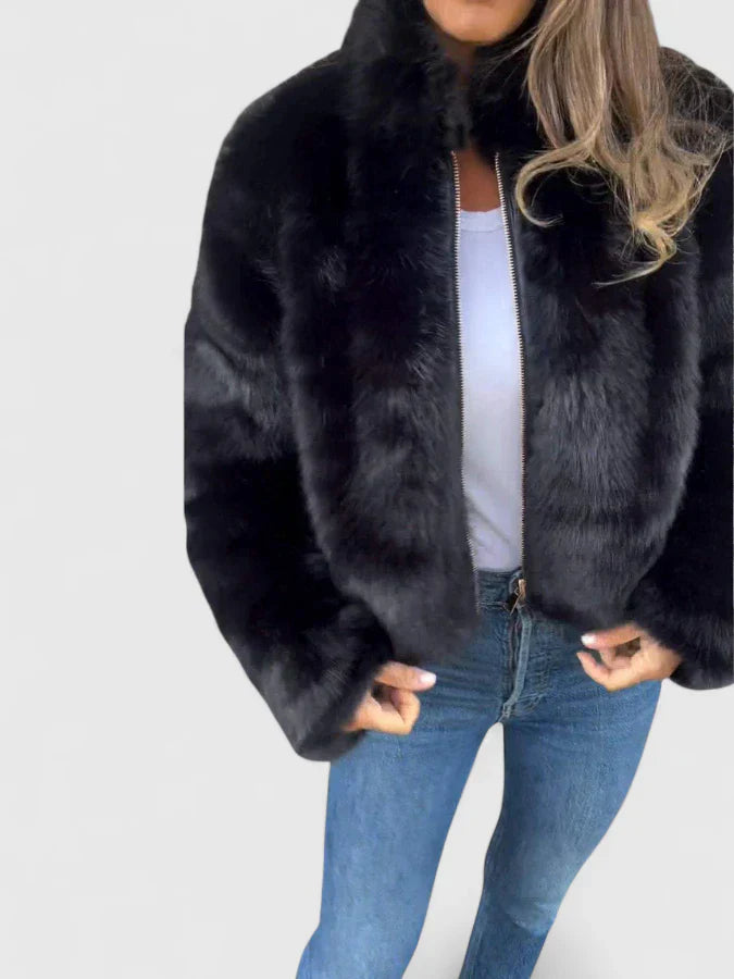 Women’s Plush Zip Jacket | Cozy Statement Outerwear