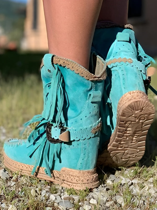 Maelis Fringe Suede Boots | Women’s Boho Everyday Style