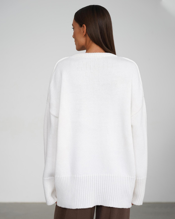 Marcelline Cozy Knit Sweater | Women’s Minimalist Relaxed Knitwear