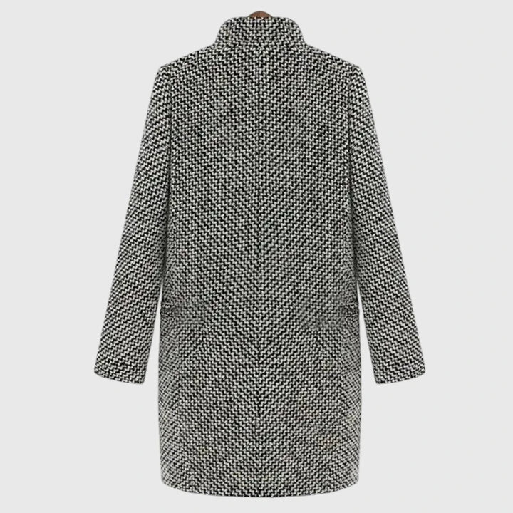 Maivra Patterned Coat | Women’s Modern Textured Outerwear
