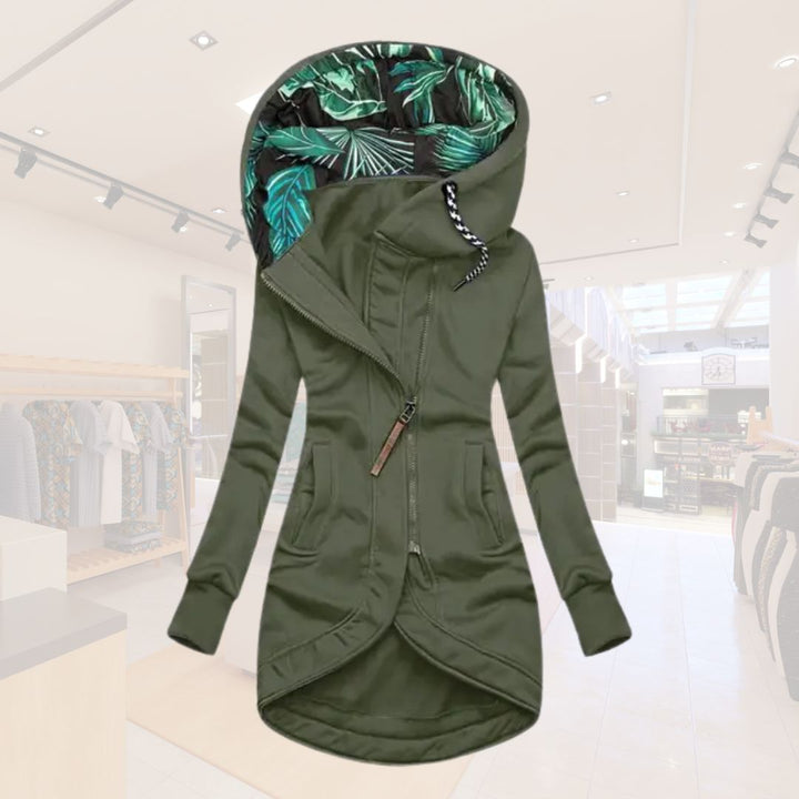 Liora Asymmetric Hooded Jacket | Casual Layering Essential