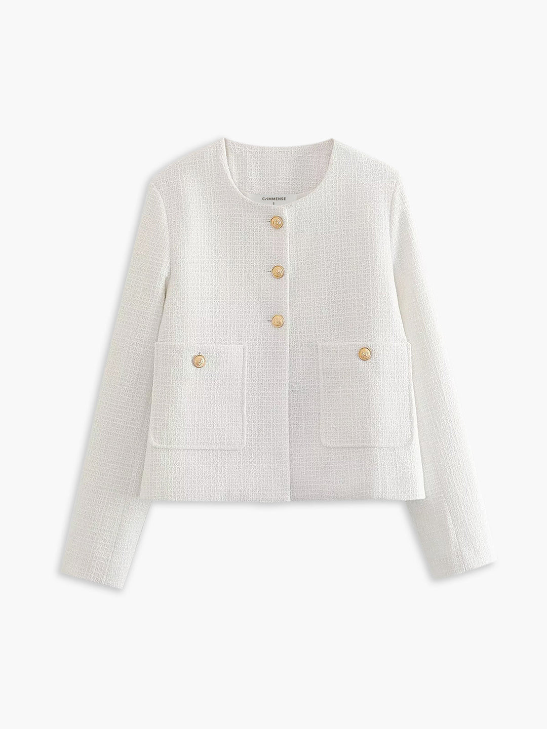 Women’s Cropped Button Jacket | Elegant Minimal Statement