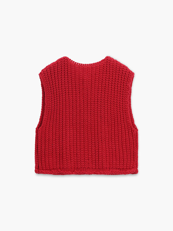 Marlen Knit Button Vest | Comfortable Modern Knitwear