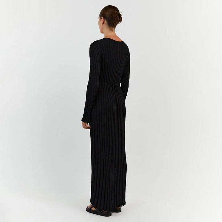 Marlise Ribbed Knit Dress | Modern Evening Silhouette
