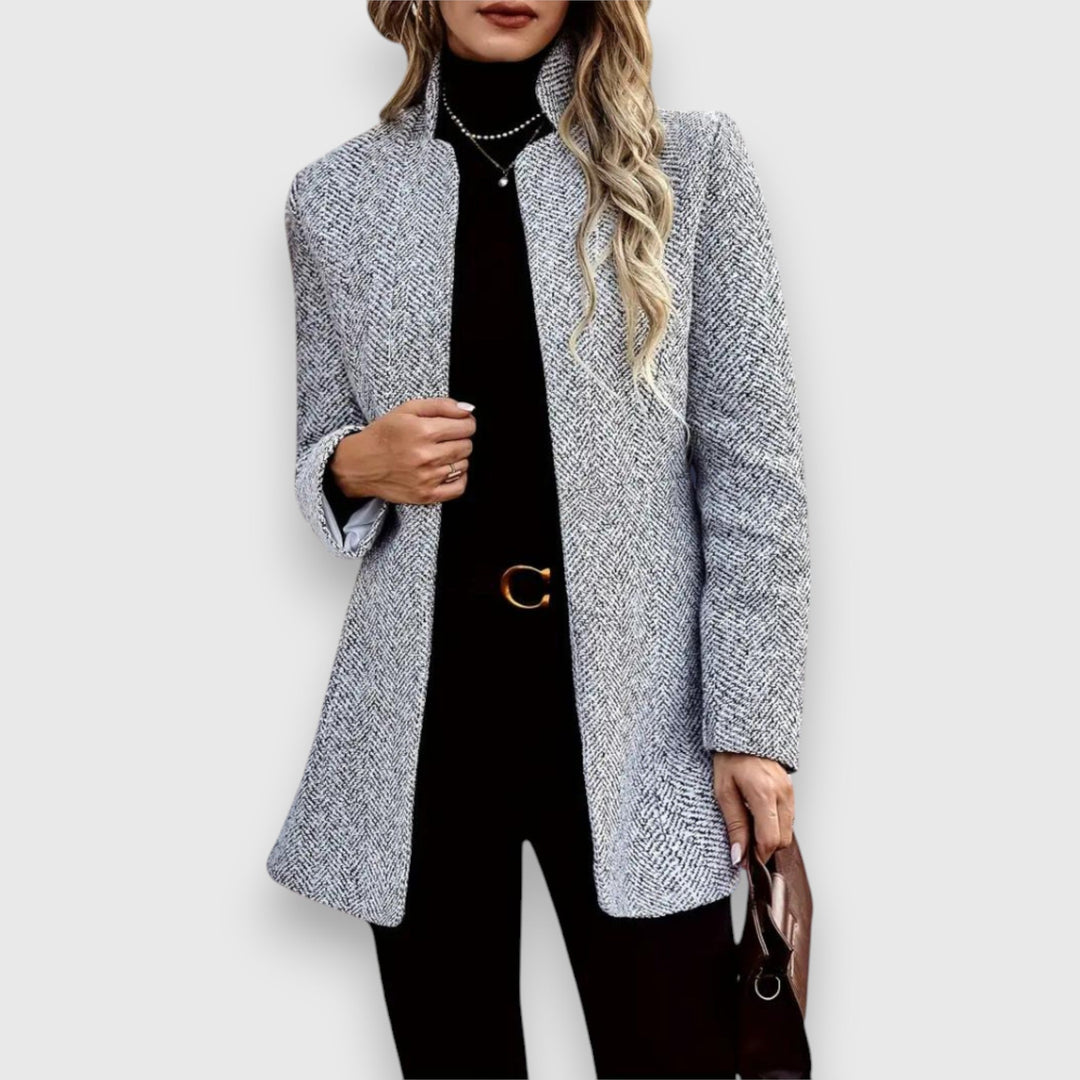 Women’s Herringbone Open-Front Blazer | Elevated Everyday Styling