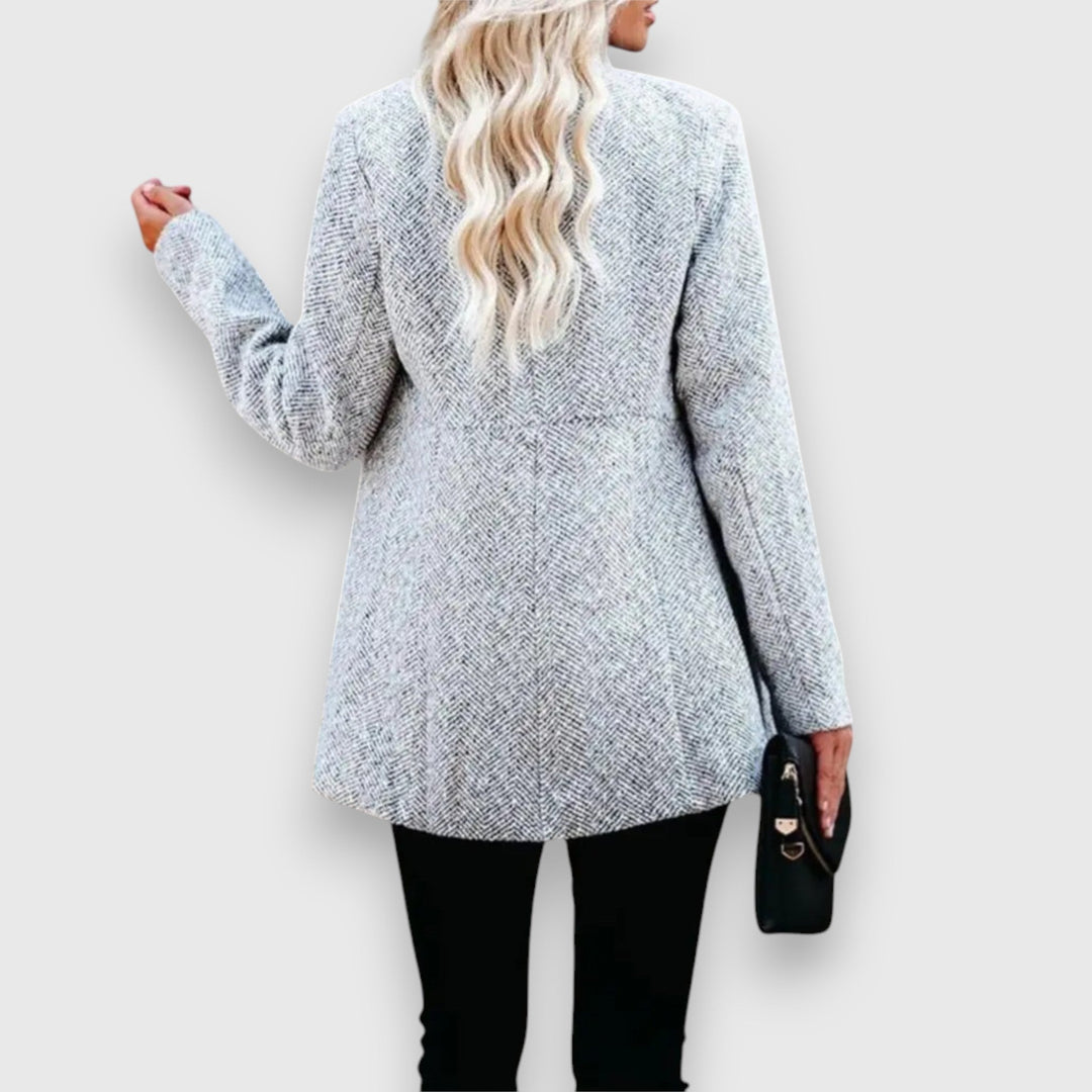 Women’s Herringbone Open-Front Blazer | Elevated Everyday Styling