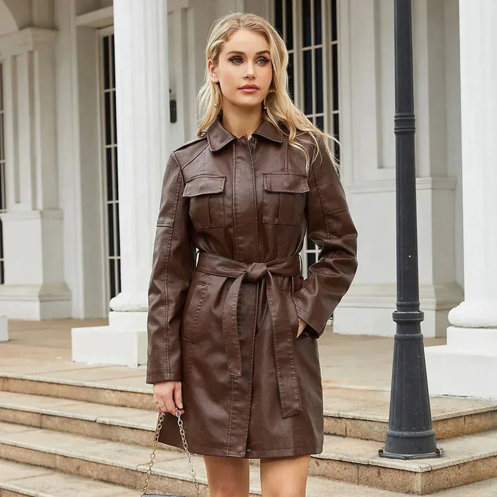 Serelinne Belted Coat Dress | Modern Statement Outerwear