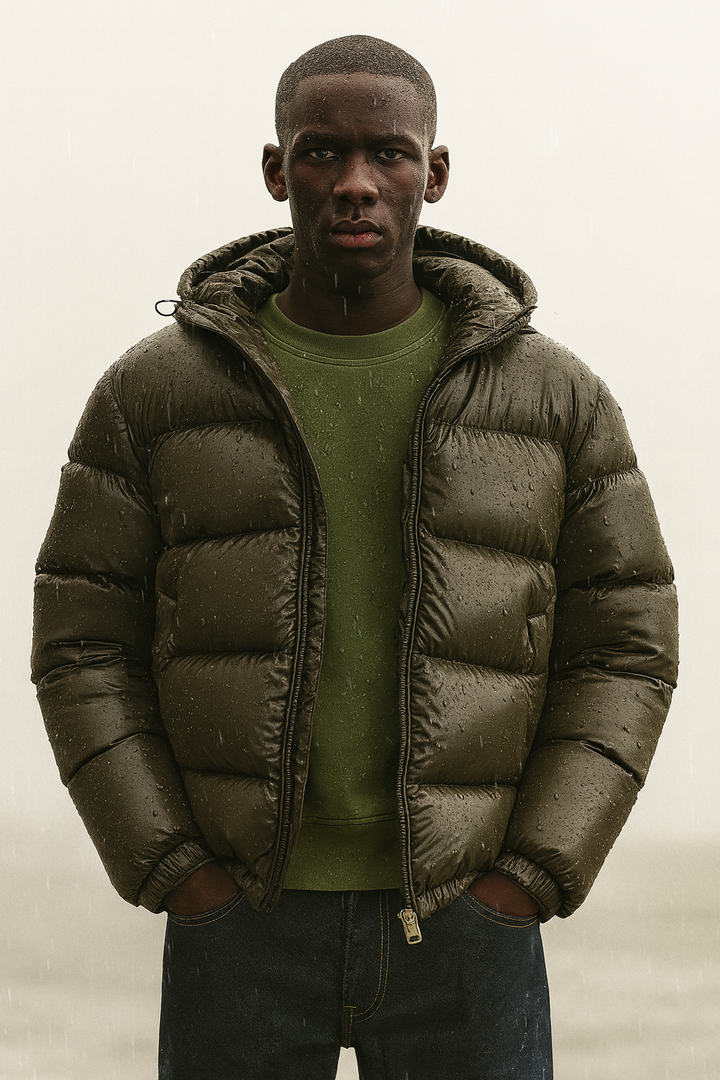 Riven Glossy Puffer Jacket | Weather-Ready Puffer