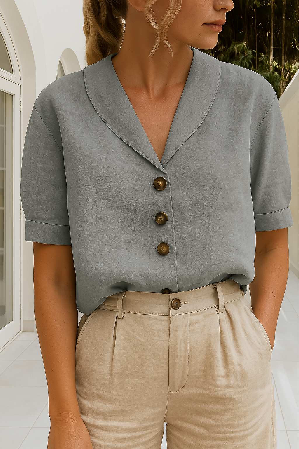 Alessia | Chic Button-Front Women’s Blouse