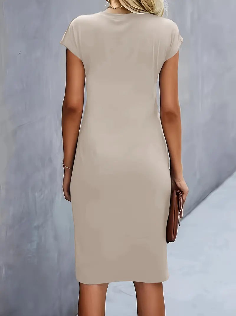 Valencia Draped Sheath Dress | Women’s Modern Elegance Wear